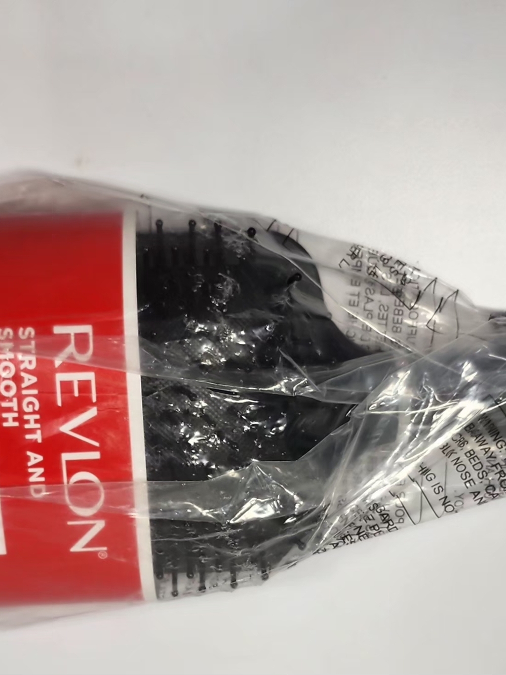 Revlon Straight and Smooth Paddle Brush Soft Feel Black Square All Hair Types - Picture 4 of 16